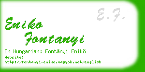 eniko fontanyi business card